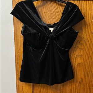 Parker Velvet Off-Shoulder Blouse